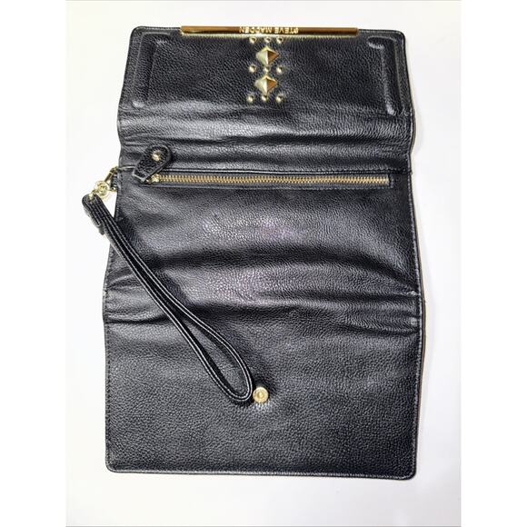 Steve Madden Black Wristlet Removable Strap Card Holder - Picture 5 of 7